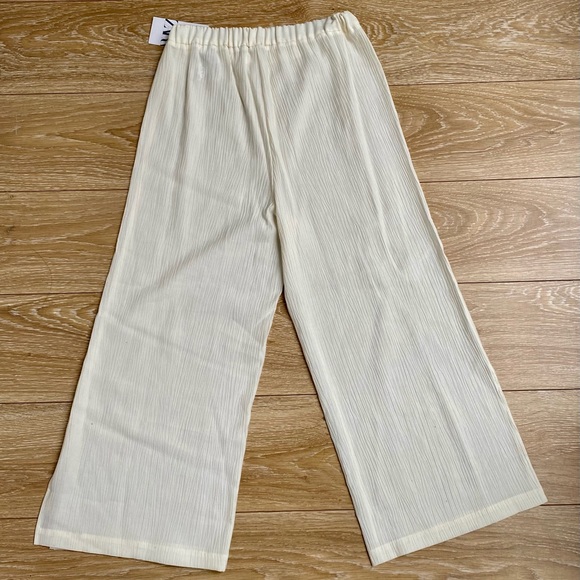 Zara | NWT Trouser Ribbed Pant with Leg Slit - Picture 1 of 7